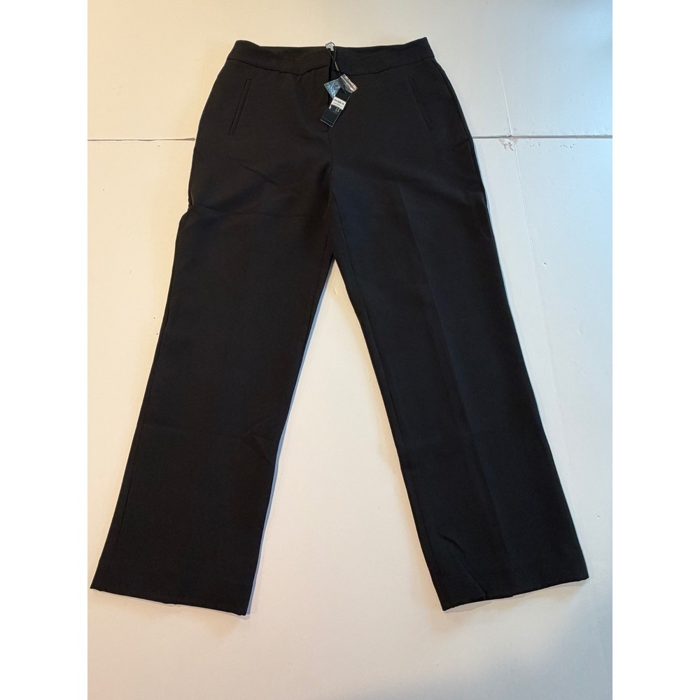 Tahari T Womens Black Wide Leg Dress Pants Trousers Size 12 NWT